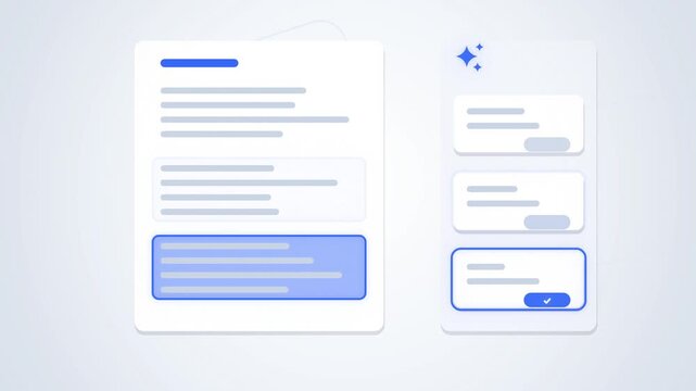 Blue AI writing assistant panel in a document detail view endless loop