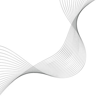 Abstract Sinuous Line Wave with Converging Curves