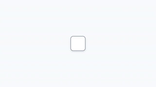 Simple square icon with rounded corners on a minimalist background, representing a basic graphic element or interface option for digital design and user experience