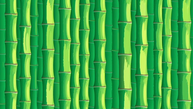 Seamless Fresh Green Bamboo Stalks Texture Background Design