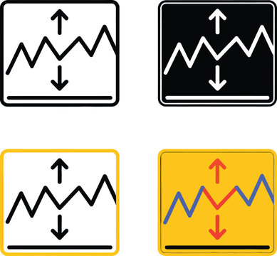 Business growth graph with directional vector illustration