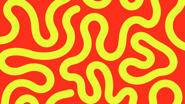 Abstract Continuous Squiggle Line Pattern Background Illustration