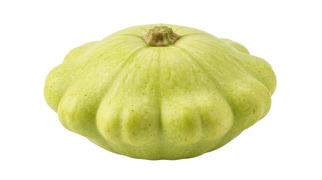 Fresh green pattypan squash isolated on black background