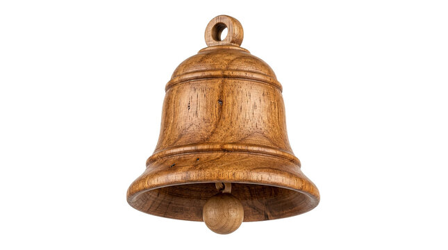 Wooden bell with smooth finish and elegant design