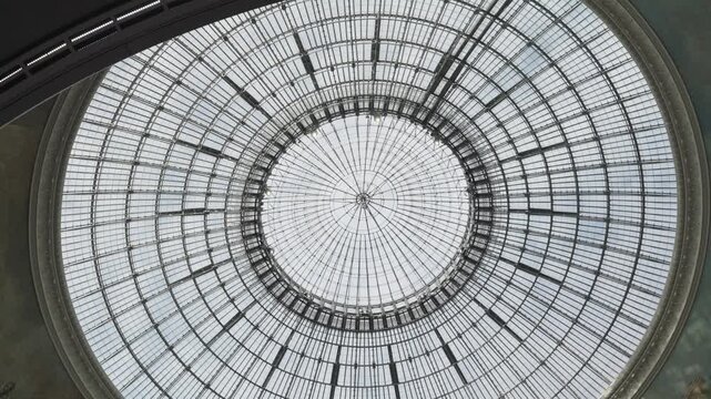 Hypnotic grand palais glass ceiling rotating