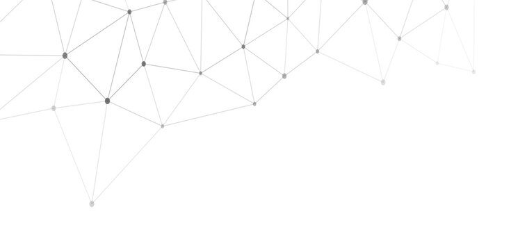 データのつながりを表現した抽象ネットワーク、光るノード、細い接続線、データ分析、ビッグデータ、デジタル技術、PNGベクター