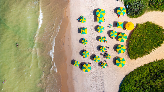 The Tamba&uacute; urban beach, with crystal clear waters and white sand, with tourist infrastructure, hotels, restaurants and shops. Jo&atilde;o Pessoa, Para&iacute;ba, Brazil, 2025