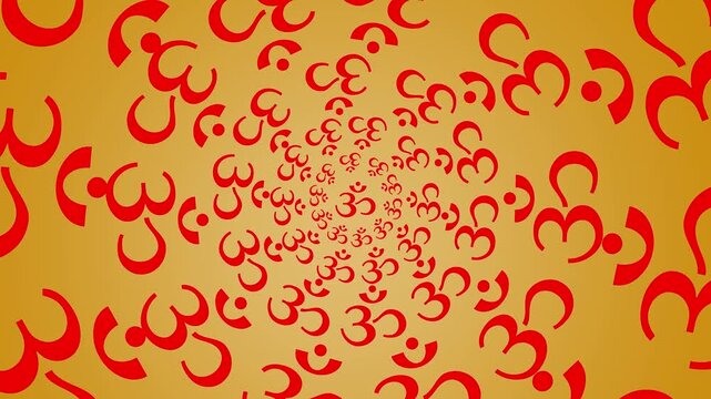 seamless pattern with om hindi god lord shiv symbol video background 