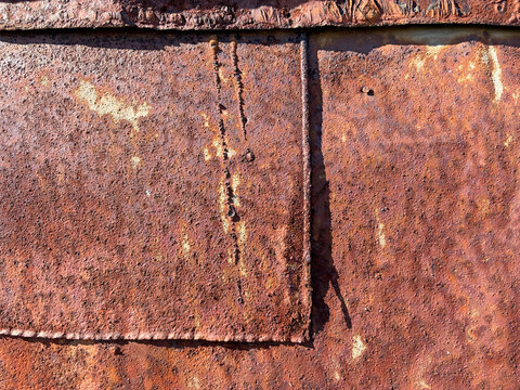 Fondo compuesto por l&aacute;minas de hierro metal oxidado y chapas fijadas entre s&iacute; con clavos IMG_9635-as26