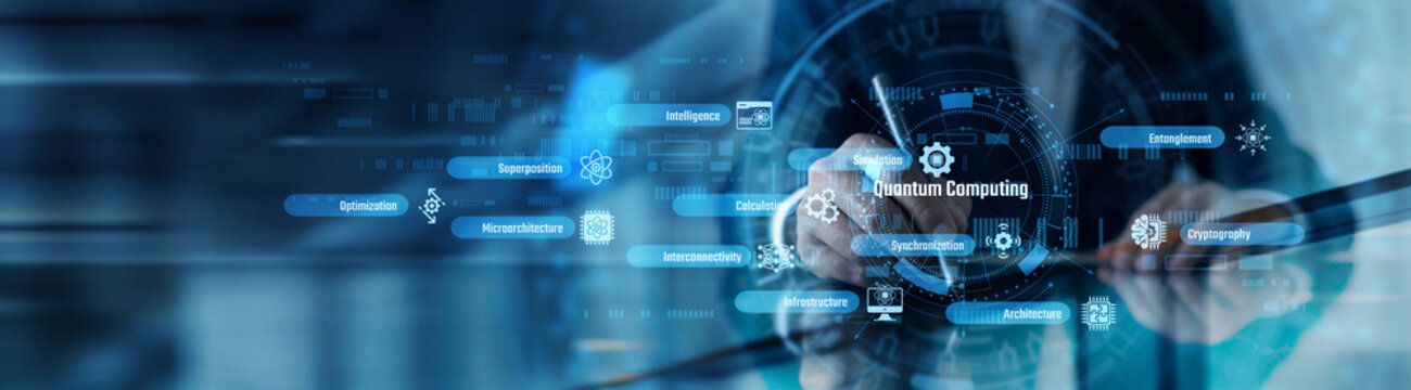 A quantum physicist working on tablet and qubit stability point of error correction. Quantum Computing algorithm simulation and complex processing. Advanced research computational analytics.