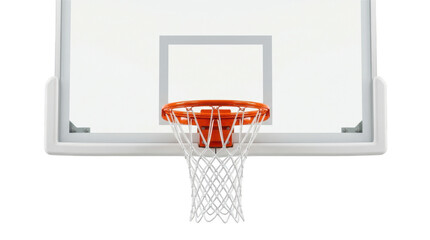 Basketball hoop and net isolated on transparent background © mohammadjakramali