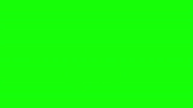 Flat mail envelope opening on a dark tray with a purple notification dot on a green screen