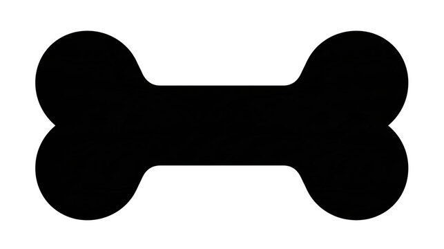 Isolated minimalist black bone symbol and numerical code N (1664) on a simple graphic banner.