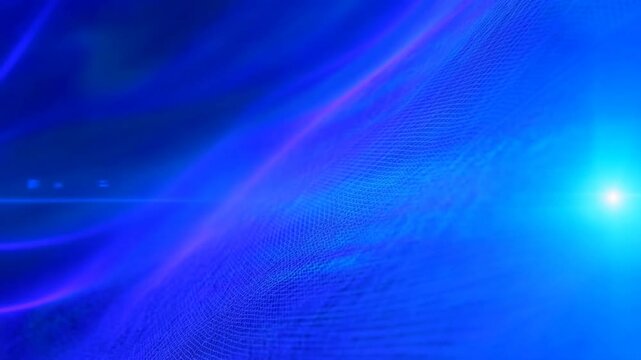 Blue abstract mesh wave pattern with glowing curves and layered gradient background