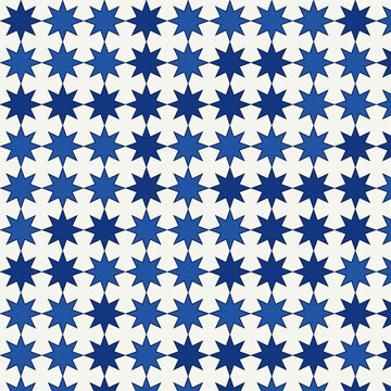 Fondo de patr&oacute;n zellige en tono azul cobalto