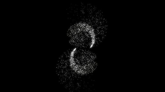 4K loop sparkle white stardust motion trail, luminous fairy star blink seamless animation, glowing white glitter particles.
