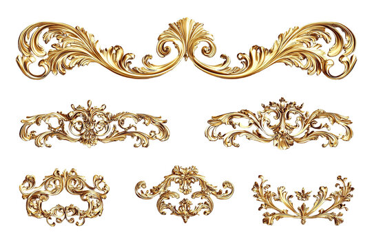 Elegant Ornamental Decorative Flourishes Set for Design.