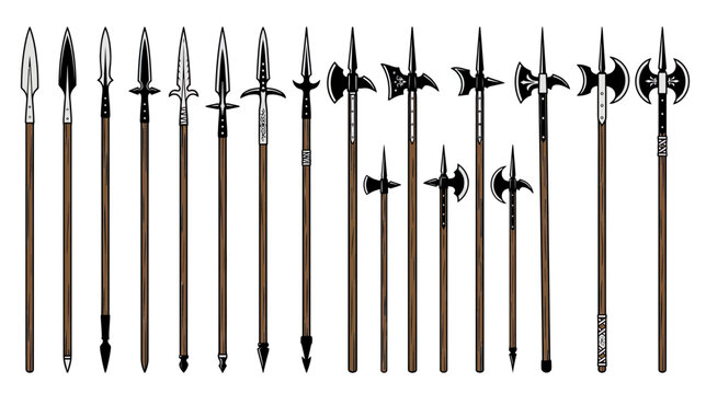 Collection of Ancient Polearm Weapons