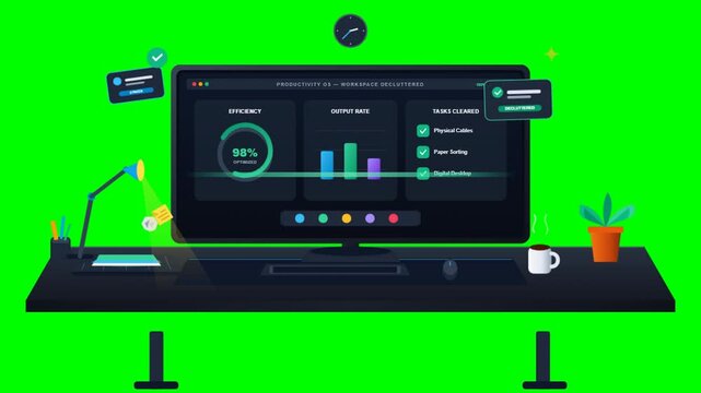 Modern Minimalist Workspace Decluttering for Productivity Setup