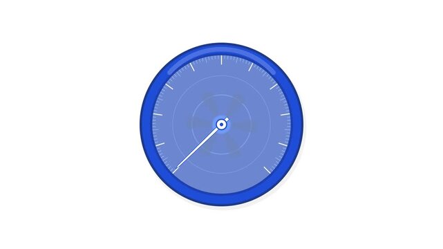 Industrial Water Flowmeter Circular Percentage Dial with Blue Epoxy Casing and Rotating Turbine Vanes