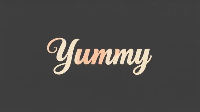 Yummy Text Animation with Sparkles for Food and Cooking Intro