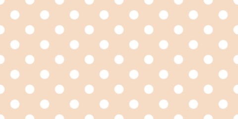 White scalloped flower polka dots on a peach-tan background. Warm earthy pattern texture for autumn scrapbooking pages, Thanksgiving cards, and cosy crafts. © MDC