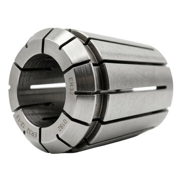 ER32 spring collet tool holder isolated on transparent background PNG