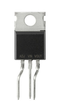 Adjustable voltage regulator electronic component isolated on transparent background PNG