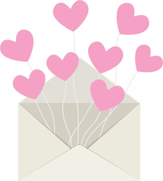 Heart Balloon Envelope, valentine's day