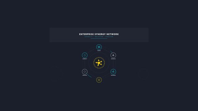 Modern Enterprise Team Cohesion Diagram with Interlocking Diversity Glyphs and Dynamic Skill Sharing Conduits for Corporate