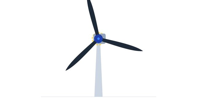 Clean Wind Energy Turbine Power Generation and Sustainable Electricity Conversion Graphic