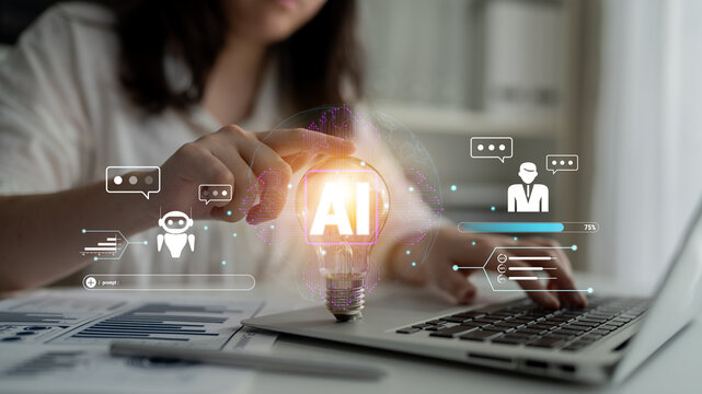 An AI chatbot for global customer service and communication. A concept of a smart assistant interacting with users worldwide to provide support. Motif