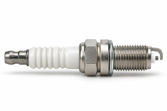 Unbranded Motorcycle Spark Plug on a White Background