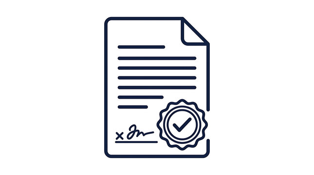 Official Document with Approved Stamp and Signature for Legal Agreement and Business Contract
