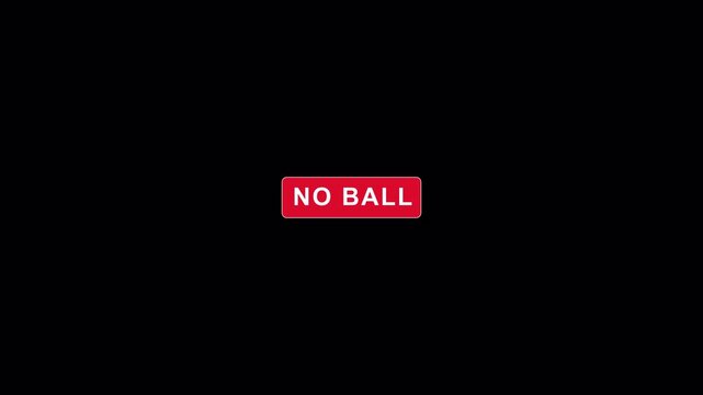 Cricket No Ball 3D Broadcast Overlay Motion Graphics Octagonal Stop Sign Hazard Armor Vault Plate In 4K UHD Alpha Transparent Background