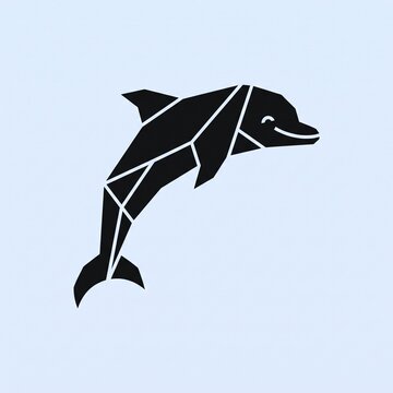 Geometric Dolphin Logo