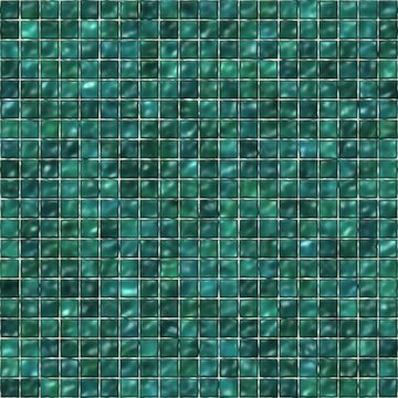 Seamless green zellige tiles with handmade uneven glossy glaze