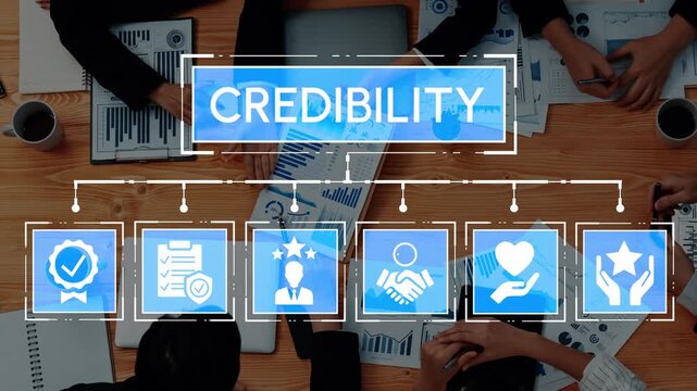Visual Representation of Credibility in Business with Icons and Graphs Demonstrating Trustworthiness, Reliability, and Professionalism in the Workplace. Entropy.
