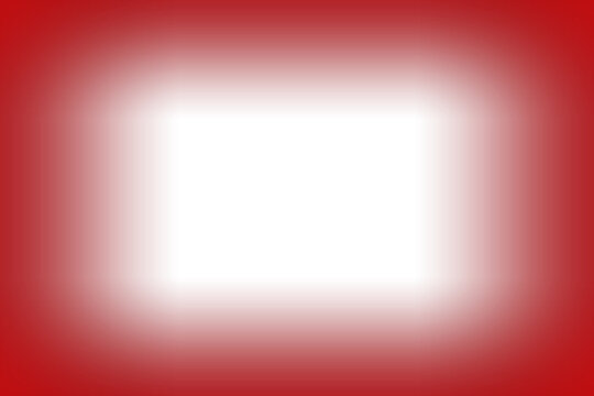 Red rectangular vignette border graphic element with soft center gradient light focus