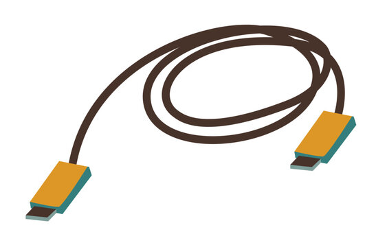 Coiled USB-C Charging Cable for Office and Workspace Design