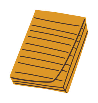 Stack of Lined Paper Pad Illustration for Notes and Office Planning