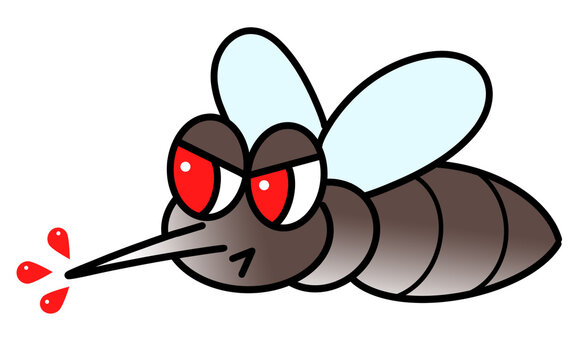 Mosquito character illustration