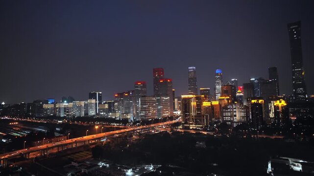 China Zun Tower and the CBD skyline in Beijing at night