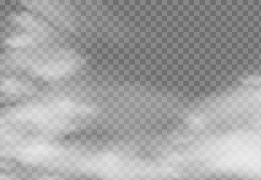 White fog or smoke on dark copy space background. Realistic vector illustration. Abstract mist texture