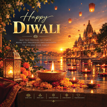 Diwali poster or templete