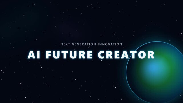 Motion graphics template featuring alternating announcement text in deep space with a rotating planet Earth utilizing the provided reference asset texture.