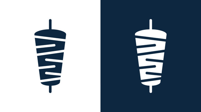 Kebab meat spit vector illustration symbol graphic design silhouette icon for delicious fast food