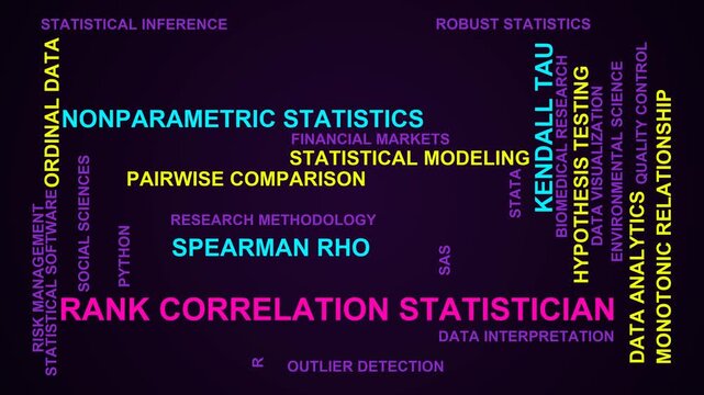 Rank Correlation Statistician Word Cloud