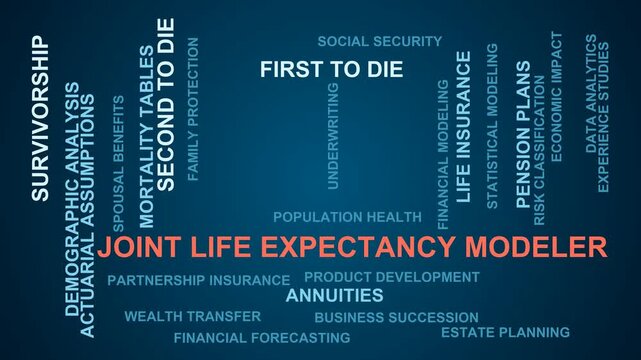 Joint Life Expectancy Modeler Word Cloud