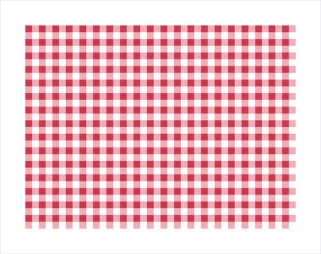 Tissu Vichy &agrave; petits carreaux rouges 